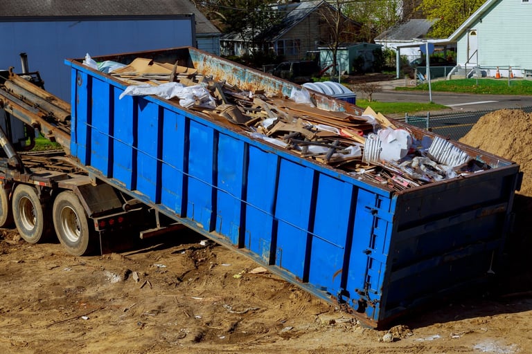 Truck loading recycling container